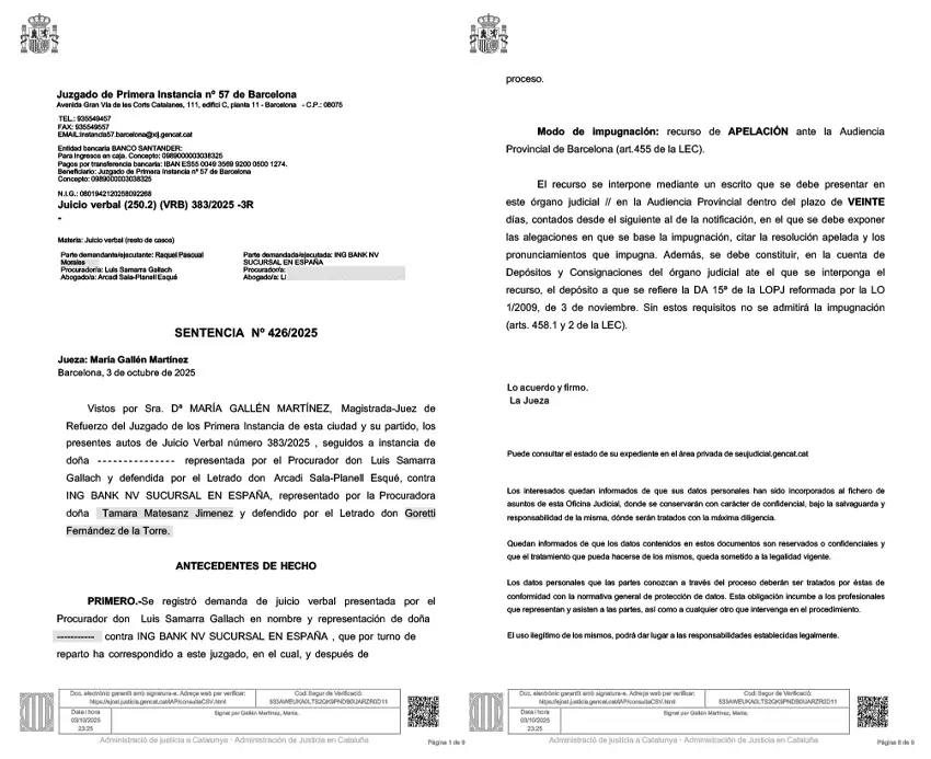 SENTENCIA POR PHISHING CONTRA ING